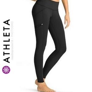 Athleta Drifter Zipper Pocket Tights Leggings MED